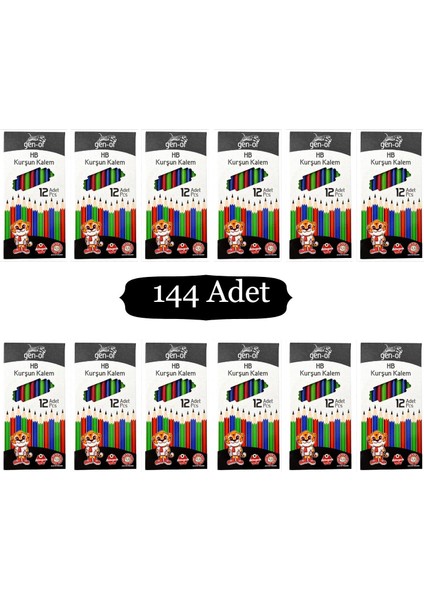 Hb Köşeli Kurşun Kalem 144'lü+ Sınav Silgisi 24'lü fiyatları