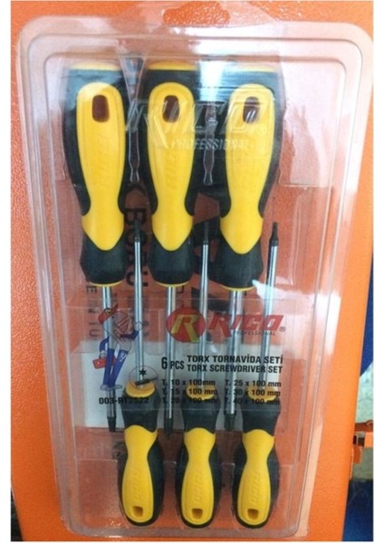 6 Parça Torx Tornavida Takımı