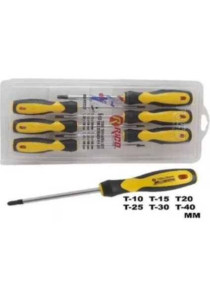 6 Parça Torx Tornavida Takımı