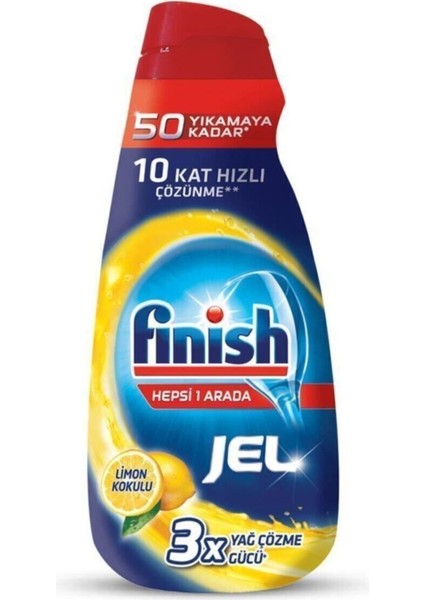 Hepsi Bir Arada 1000 ml Konsantre Jel limon Bulaşık Makinesi Deterjanı