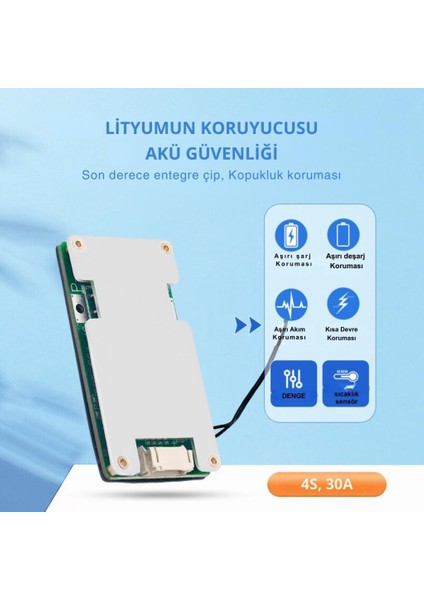 Tdt 4s 12V 30A Lifepo4 Bms Balanslı