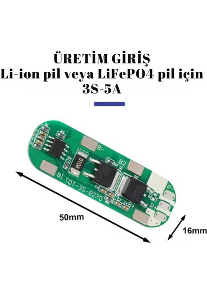 Tdt 3s 5A Bsm Li-Ion Batarya Koruma Devresi 18650