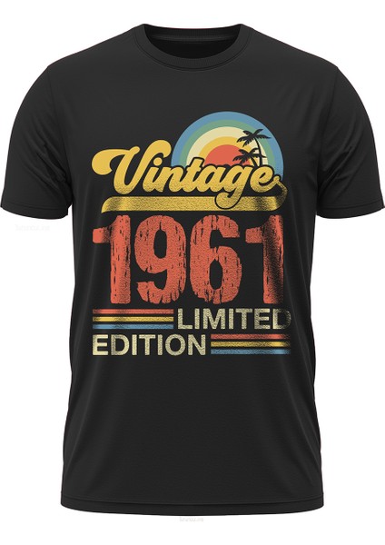 Vintage 1961 Limited Edition - Özel Retro Tasarım Baskılı Unisex T-Shirt