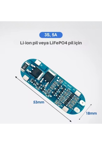 Tdt 3s 5A Pil Koruma Devresi Lifepo4 Bms