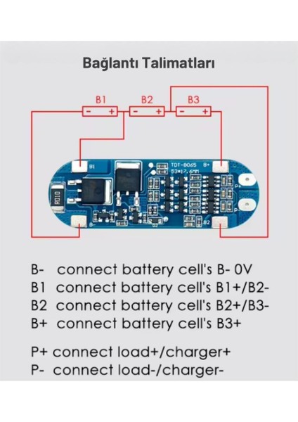 Tdt 3s 5A Pil Koruma Devresi Lifepo4 Bms