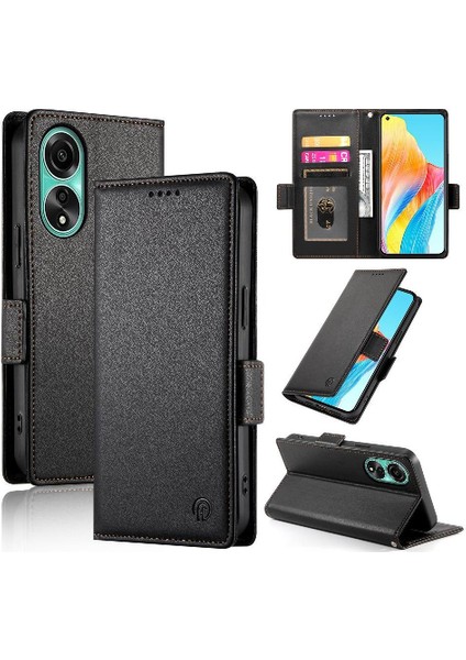 Oppo A78 4g Günlük Kullanım Için Flip Case Kartvizit Yuvaları Cüzdan Flip (Yurt Dışından)