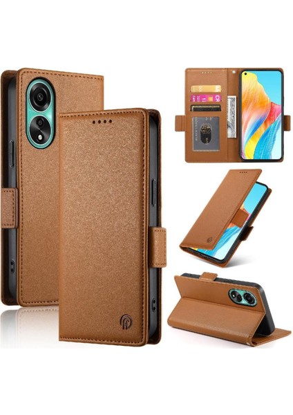 Oppo A78 4g Günlük Kullanım Için Flip Case Kartvizit Yuvaları Cüzdan Flip (Yurt Dışından)