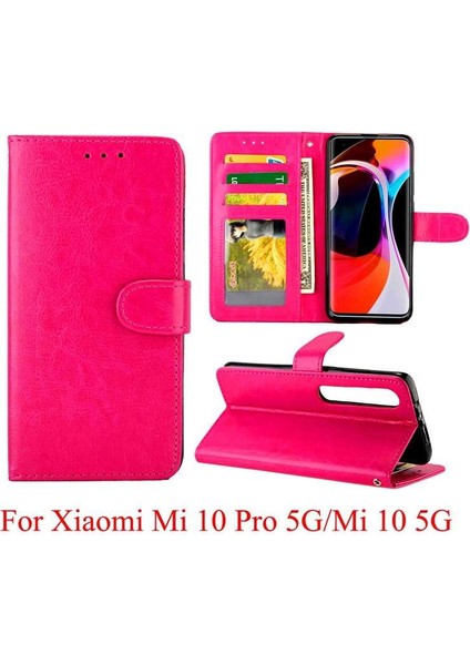 Xiaomi Mi 10 Pro 5g Için Flip Case Kart Tutucu Kickstand Darbeye Pu (Yurt Dışından)