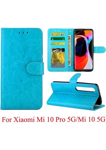 Xiaomi Mi 10 Pro 5g Için Flip Case Kart Tutucu Kickstand Darbeye Pu (Yurt Dışından)