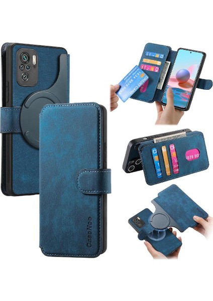 Xiaomi Redmi Not 10 Için Flip Case 4g Cüzdan Kart Standı Mıknatıs Koruyucu (Yurt Dışından)