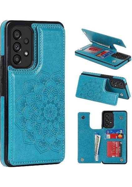 Samsung Galaxy Için Kart Tutucu Kılıf ile Cüzdan A52S 5g Pu Deri Çift (Yurt Dışından)