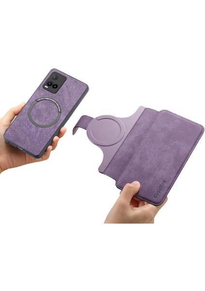 Vıvo Y21S Retro Kart Standı Cüzdan Mıknatıs Koruyucu Malzeme Için Flip Case (Yurt Dışından) modelleri