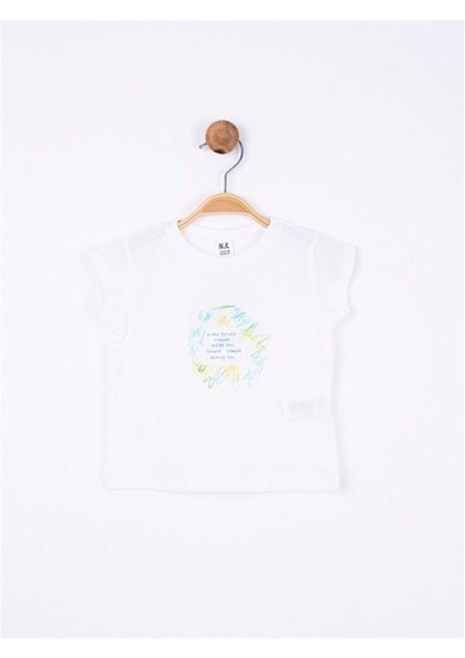 Kız Bebek Time Yazılı Pamuklu Tshirt