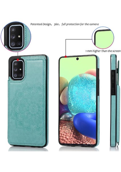 Samsung Galaxy A71 4g Flip Darbeye Pu Için Kart Tutucu Kılıf ile Cüzdan (Yurt Dışından)