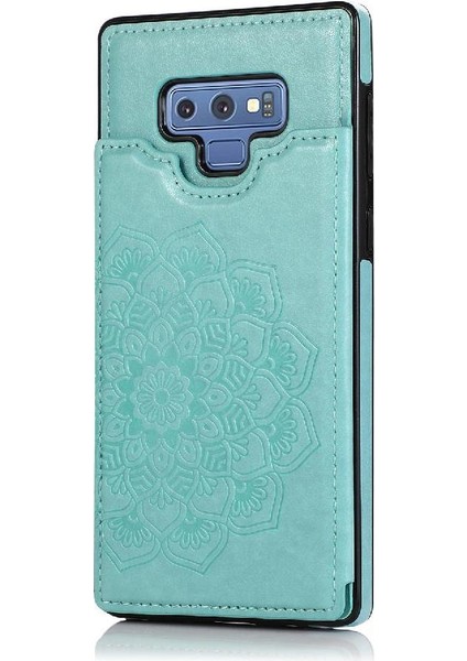 Samsung Galaxy Not 9 Flip Darbeye Pu Için Kart Tutucu Kılıf ile Cüzdan (Yurt Dışından)