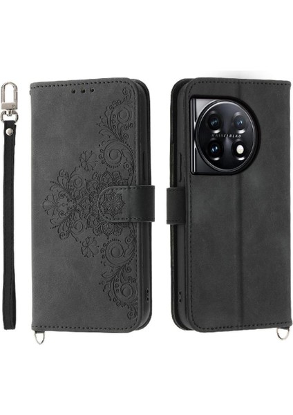 Oneplus 11 Için Flip Case Kabartmalı Çoklu Kredi Kartı Yuvaları Darbeye (Yurt Dışından)
