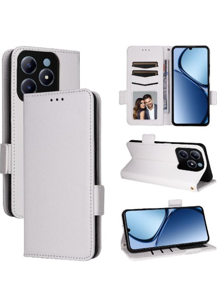 Realme C63 4g Için Flip Case Pu Deri Cüzdan Manyetik Yan Toka Kartı (Yurt Dışından)