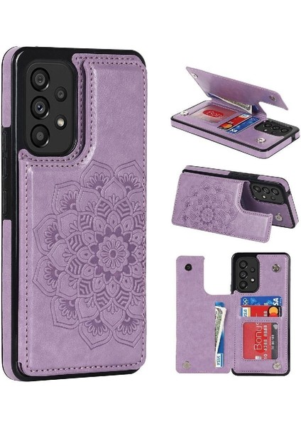 Samsung Galaxy Için Kart Tutucu Kılıf ile Cüzdan A52S 5g Pu Deri Çift (Yurt Dışından)