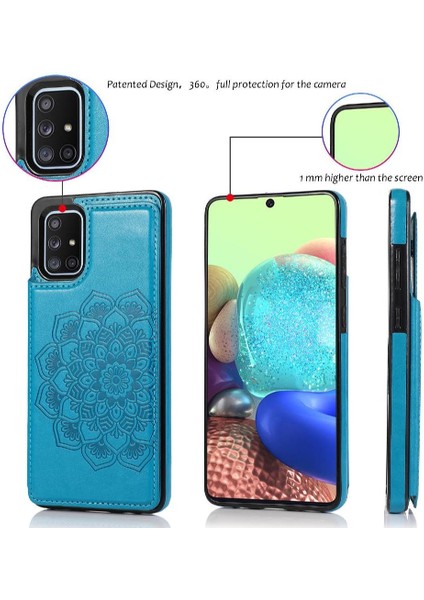Samsung Galaxy A71 5g Flip Darbeye Pu Için Kart Tutucu Kılıf ile Cüzdan (Yurt Dışından)