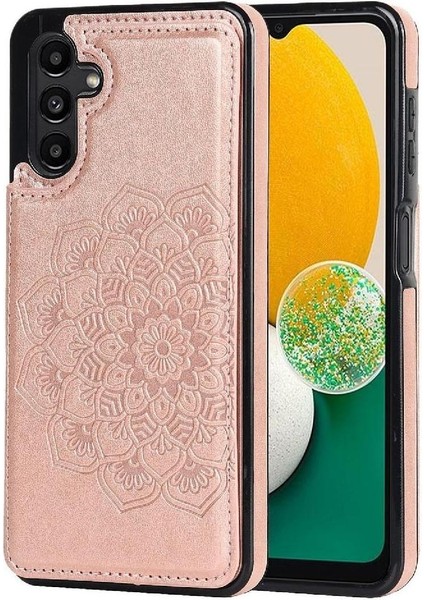 Samsung Galaxy A13 5g Çift Düğmeler Için Kart Tutucu Kılıf ile Cüzdan Çevirin (Yurt Dışından)