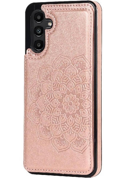 Samsung Galaxy A13 5g Çift Düğmeler Için Kart Tutucu Kılıf ile Cüzdan Çevirin (Yurt Dışından)