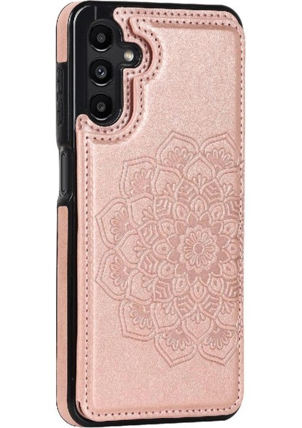 Samsung Galaxy A13 5g Çift Düğmeler Için Kart Tutucu Kılıf ile Cüzdan Çevirin (Yurt Dışından)