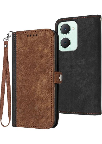 Vıvo Y03 4g Flip Kart Yuvası Standı Pu Deri ile Folio Kitap Için Kılıf (Yurt Dışından)
