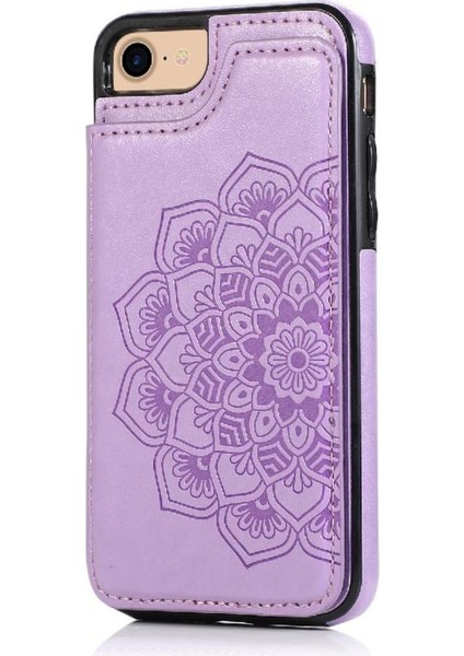 IPhone 7/8/flip Flip Darbeye Pu Deri Için Kart Tutucu Kılıf ile Cüzdan (Yurt Dışından)