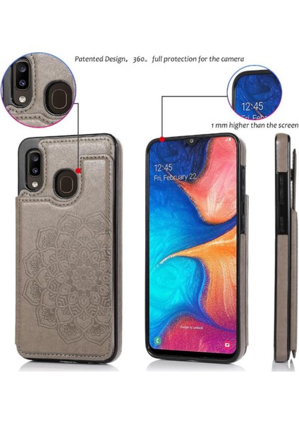Samsung Galaxy A20/A30 Desen Çiçek Pu Için Kart Tutucu Kılıf ile Cüzdan (Yurt Dışından) fiyatları