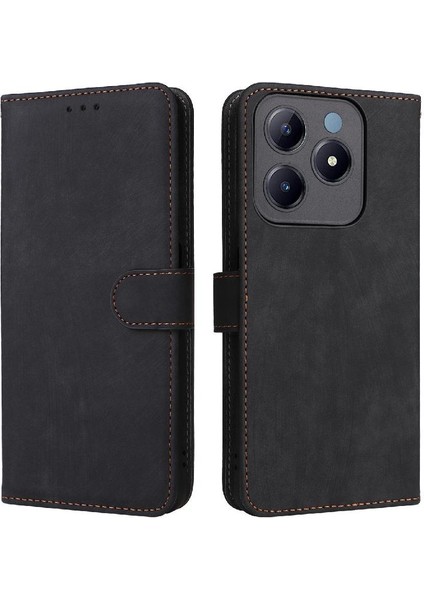 Realme C63 4g Kart Yuvaları Için Kılıf Kapak Rfıd Engelleme Manyetik Kapatma Pu (Yurt Dışından)