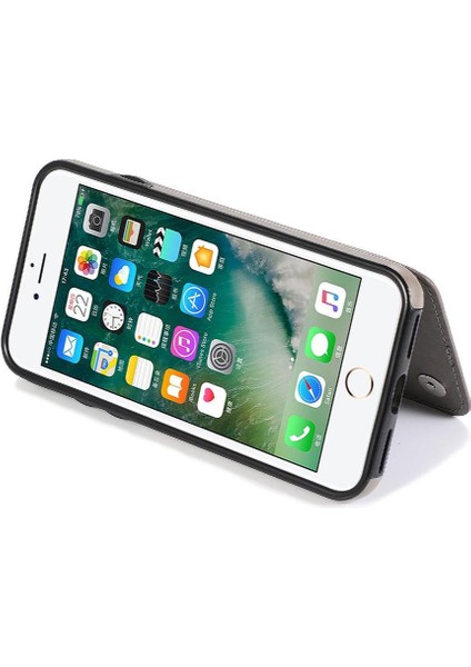 IPhone 6/6s Pu Deri Çift Düğmeler Için Kart Tutucu Kılıf ile Cüzdan (Yurt Dışından)