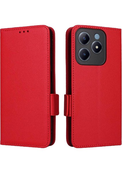 Realme C63 4g Için Flip Case Pu Deri Cüzdan Manyetik Yan Toka Kartı (Yurt Dışından)