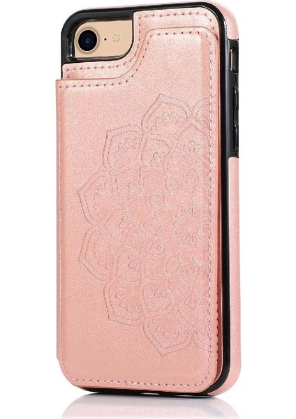 IPhone 7/8/flip Flip Darbeye Pu Deri Için Kart Tutucu Kılıf ile Cüzdan (Yurt Dışından)