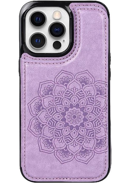 IPhone 13 Için Kart Tutucu Kılıf ile Cüzdan Pro Max Desen Çiçek Flip Pu (Yurt Dışından)