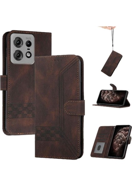 Kullanışlı Stand Özellik Kartı Pu ile Edge 50 Pro Case ile Uyumlu (Yurt Dışından)
