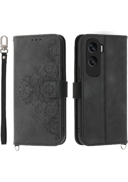 Onur X50I Çoklu Kredi Kartı Yuvaları Kabartmalı Bileklik Için Flip Case (Yurt Dışından)
