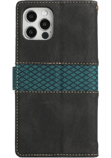IPhone 11 Pro Max Kickstand Manyetik Kapatma Kart Yuvası Için Cüzdan Kılıf (Yurt Dışından)