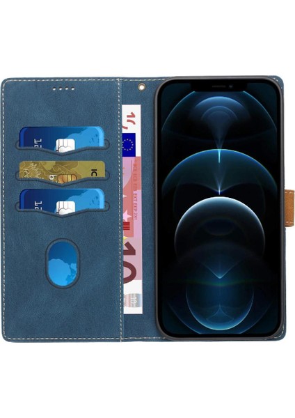 IPhone 11 Pro Max Kickstand Manyetik Kapatma Kart Yuvası Için Cüzdan Kılıf (Yurt Dışından)