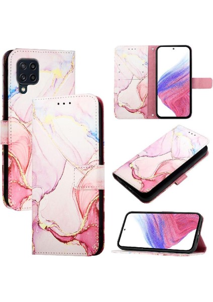 Samsung Galaxy M22 Pu Deri Cüzdan Kickstand Mermer Desen (Yurt Dışından) indirimleri