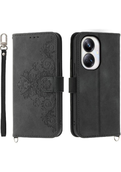 Realme 10 Pro Artı 5g Darbeye Dayanıklı Kabartmalı Bileklik Çoklu Için Flip Case (Yurt Dışından)