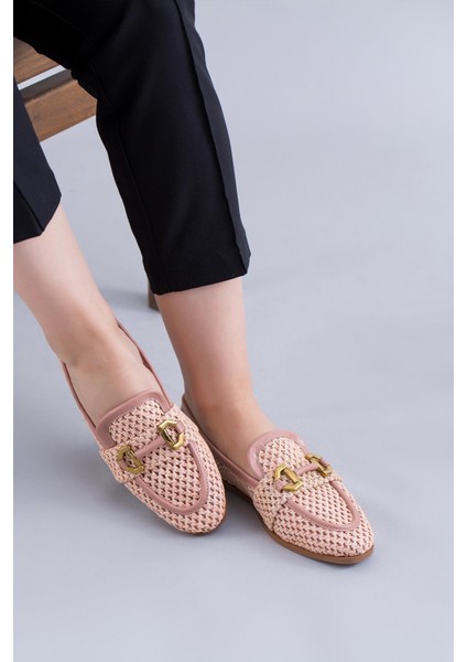 Selena Yazlık Hasır Kadın Günlük Ayakkabı Pudra modelleri