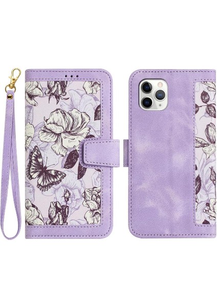 Cüzdan Kılıf IPhone 11 Için Pro Kickstand Manyetik Kapatma Anti Scratch Pu (Yurt Dışından)