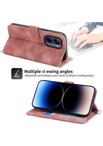 Realme C33 Darbeye Dayanıklı Kabartmalı Çoklu Kredi Kartı Yuvaları Için Flip Case (Yurt Dışından)