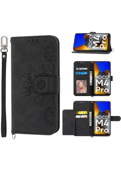 Xiaomi Poco M4 Pro 4g Bileklik Darbeye Çoklu Kredi Için Flip Case (Yurt Dışından)