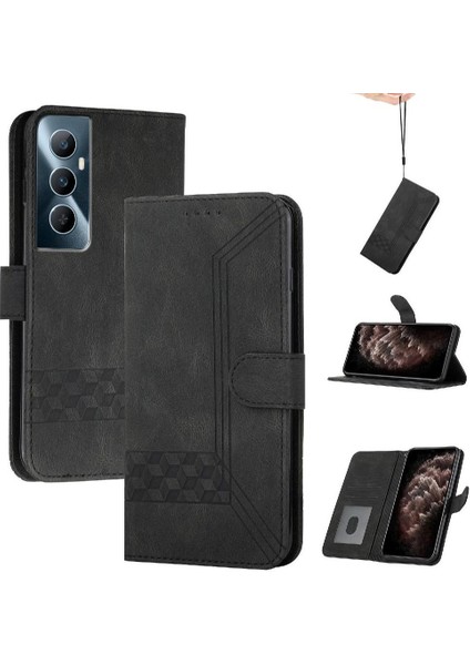 Kullanışlı Stand Özelliği Cüzdan Kartı ile Realme C65 Pu Deri ile Uyumlu (Yurt Dışından)