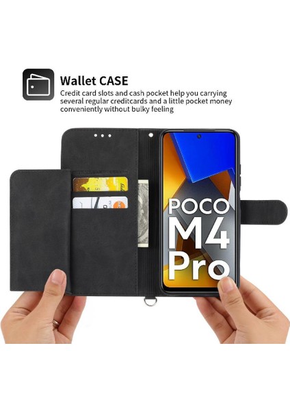 Xiaomi Poco M4 Pro 4g Bileklik Darbeye Çoklu Kredi Için Flip Case (Yurt Dışından) indirimleri