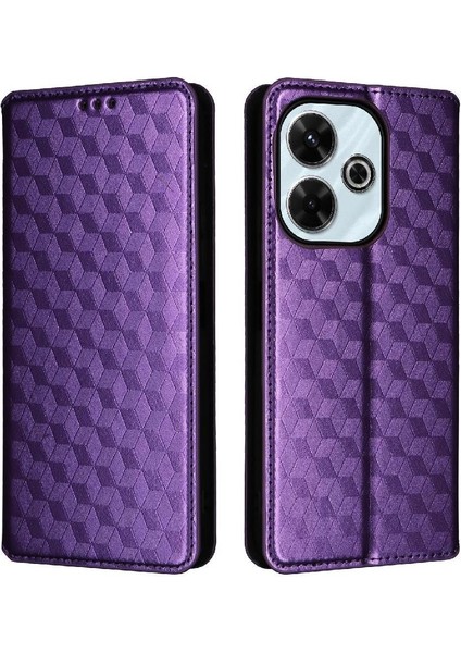 Xiaomi Poco M6 4g Kart Yuvaları Tutucu Manyetik Kapatma Pu Deri Kılıf (Yurt Dışından)