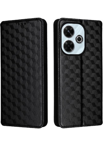 Xiaomi Poco M6 4g Kart Yuvaları Tutucu Manyetik Kapatma Pu Deri Kılıf (Yurt Dışından)