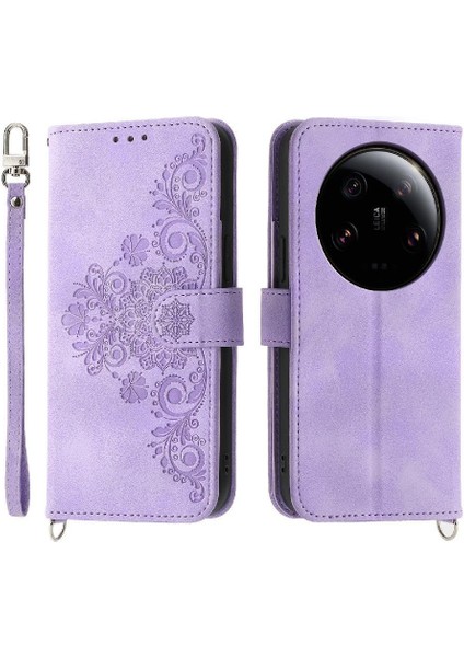 Xiaomi 13 Için Flip Case Ultra Darbeye Bileklik Kabartmalı Çoklu Kart (Yurt Dışından)