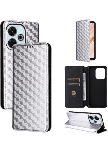 Xiaomi Poco M6 4g Kart Yuvaları Tutucu Manyetik Kapatma Pu Deri Kılıf (Yurt Dışından)